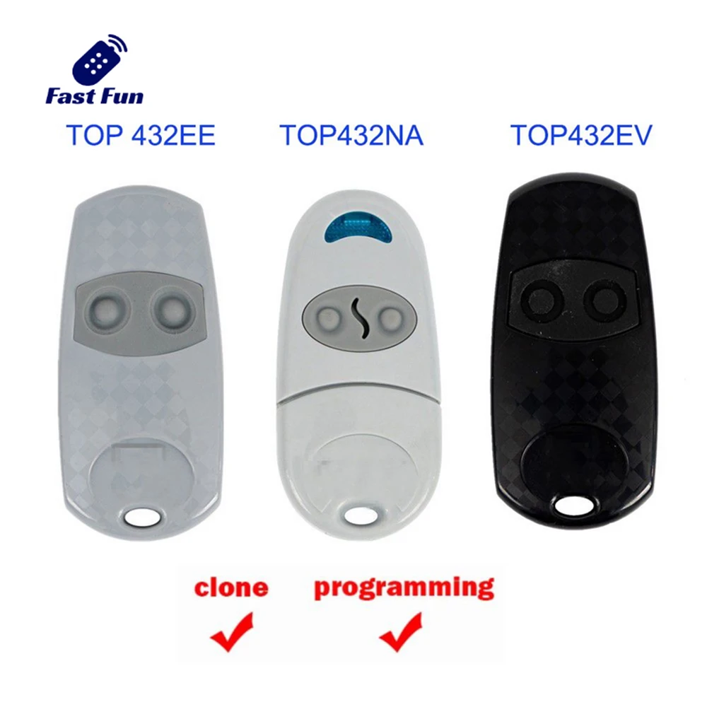 Replace and Clone for TOP 432 NA EE EV Gate Remote Control TWIN2 TWIN4 434EV 434NA 434M 434A 432SA 432S Garage Door