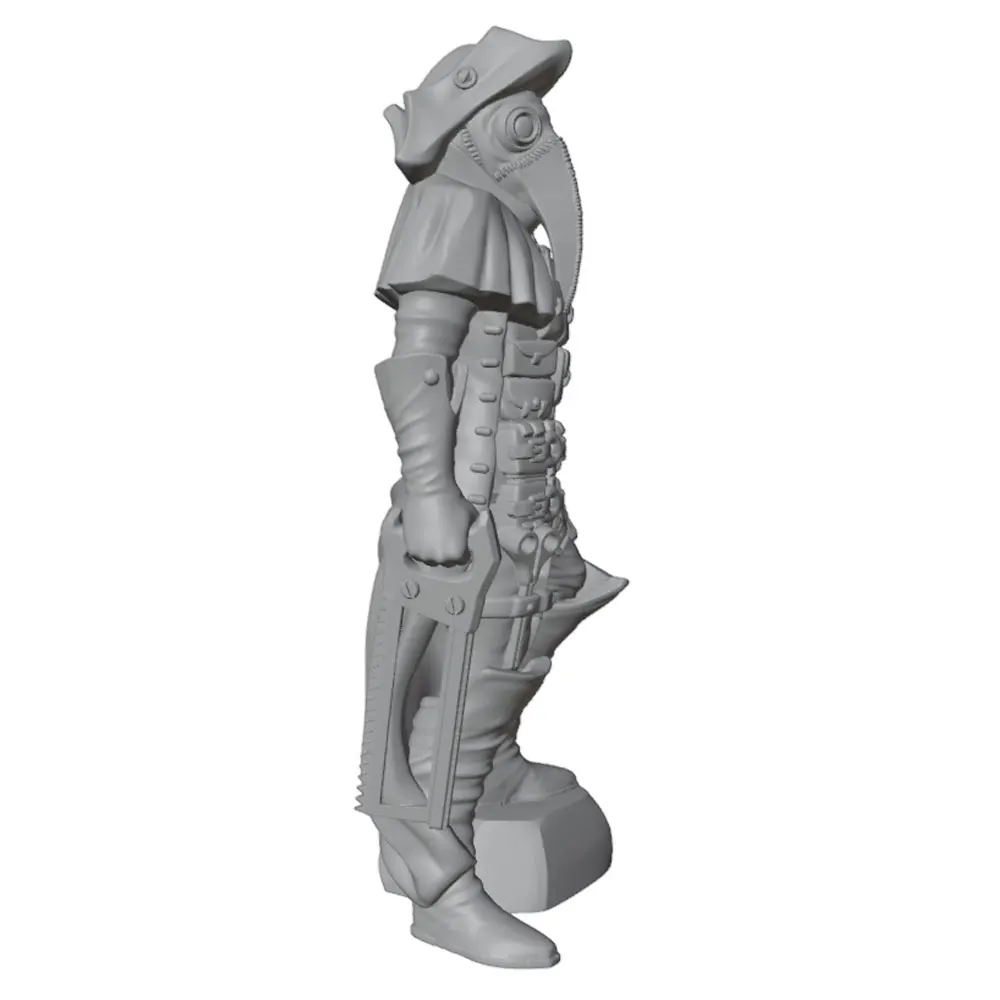 1/24 75mm A charming resin model of a bird mask, GK miniature model, 3D printed gray model doll, DIY doll model, not colored - view 3