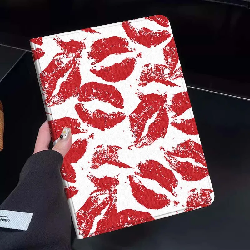 

Red Lips Pattern Design Gift Tablet Case For Huawei Honor MatePad MediaPad Air 5 6 7 11 V6 V7 V8 V9 X9 X8 T10 T10s C5e T5