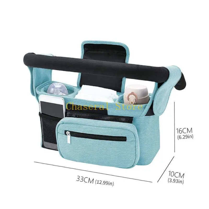 E7CE Impermeable Pushchair Addition Including Warm Drink Possessors and Organized Storage Pouches