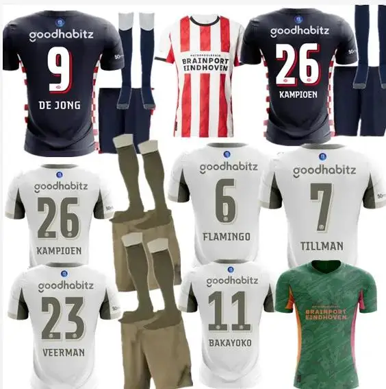 

Nuevo kit de camiseta para adultos PSV para niños, conjunto de 25 26 PSV, camisa para adultos, kit deportivo para niños