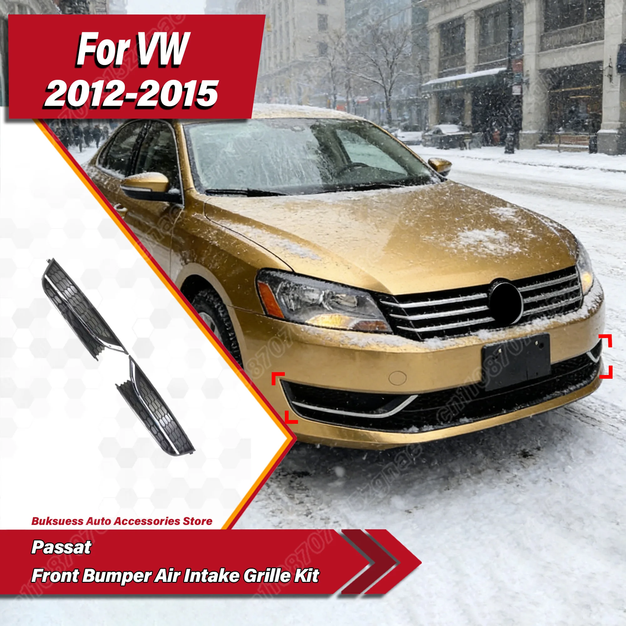

Передний бампер автомобиля для Volkswagen Passat 2012 2013 2014 2015, розовый I, перфорированная нижняя решетка воздухозаборника, противотуманная фара, комплект кузова