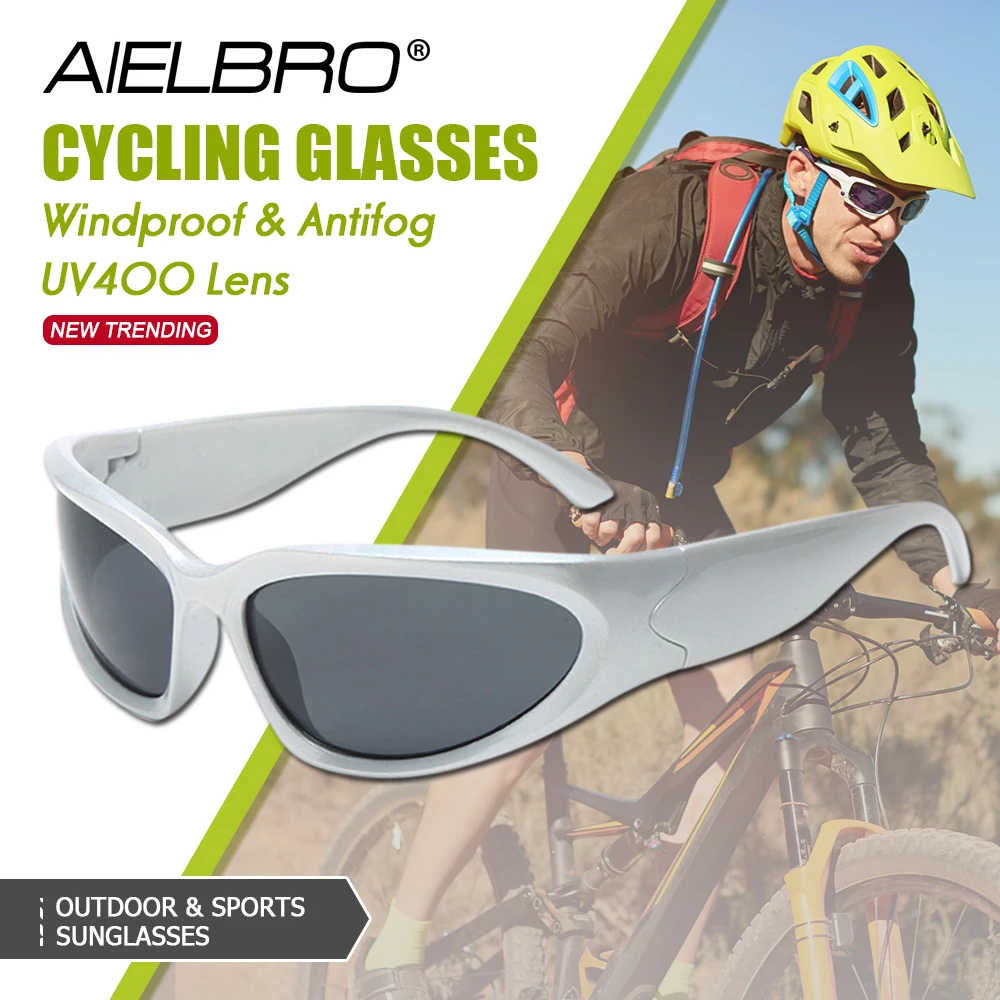 

AIELBRO Women's Sunglasses Cycling Sunglasses Sports Sunglasses for Men UV400 Goggle Shades Mirror Colorful Cycling Eyewear