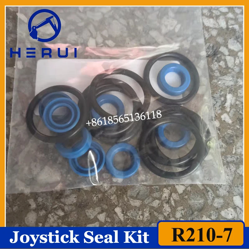 

High Quality R210-7 Pilot Valve Repair Seal Kit for Hyundai Excavator R210-7 Joystick Repair Kit Oil Seal