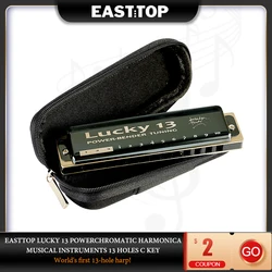 EASTTOP LUCKY 13 Harmonica Musical instruments 13 Holes Power Bender Key  For Beginners