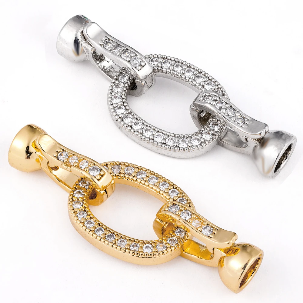 Juya DIY Jewelry Components Fastener Connector Lock Clasps Accessories For Women Natural Stones Pearls Beadwork Jewelry Making