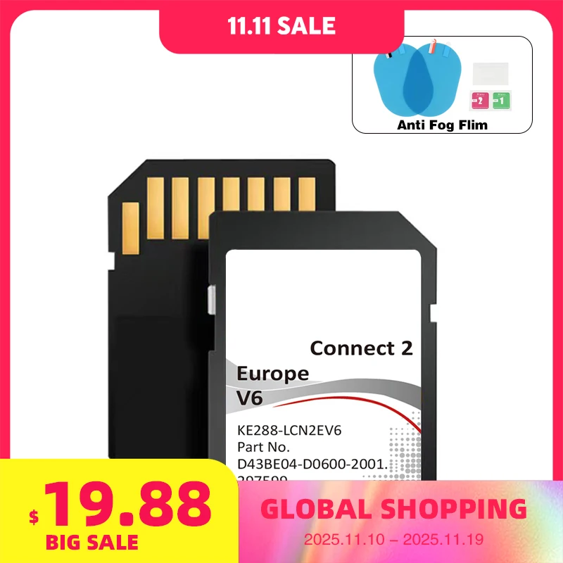 

Navigation SD Maps Connect 2 V6 2021 2022 Europe 2021 for Nissan Car GPS Accessory Memory Card
