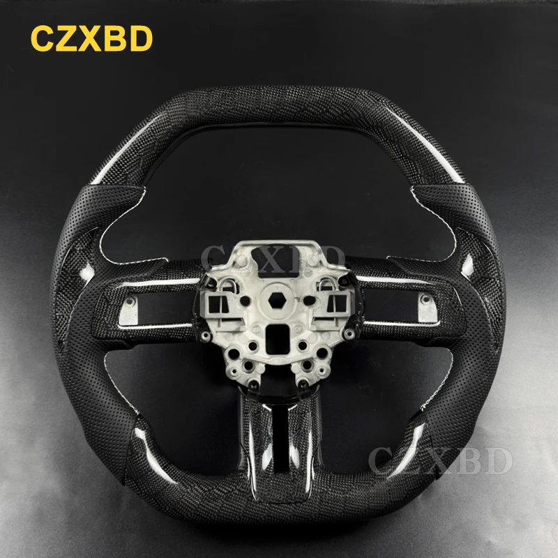 

Honey Comb Steering Wheel For Ford Mustang 2015-2023 Real Carbon Fiber High Quality Sport Wheel Customized