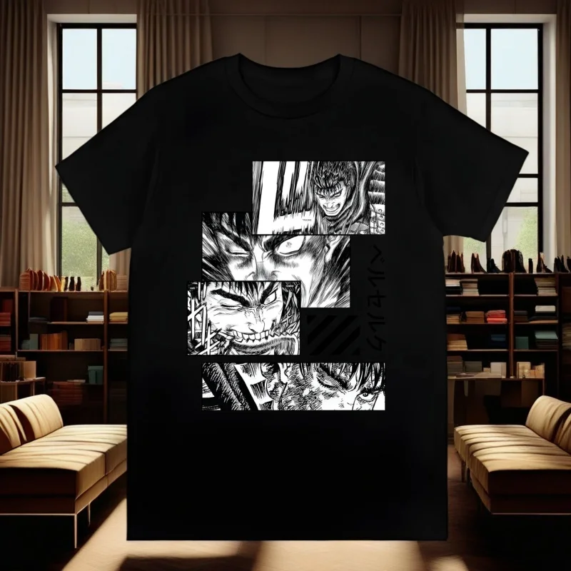 

Берсерк аниме Guts Griffith Behelit Legend Sword Warrior футболки с принтом и круглым вырезом с коротким рукавом обычные мужские мужские футболки высокого качества