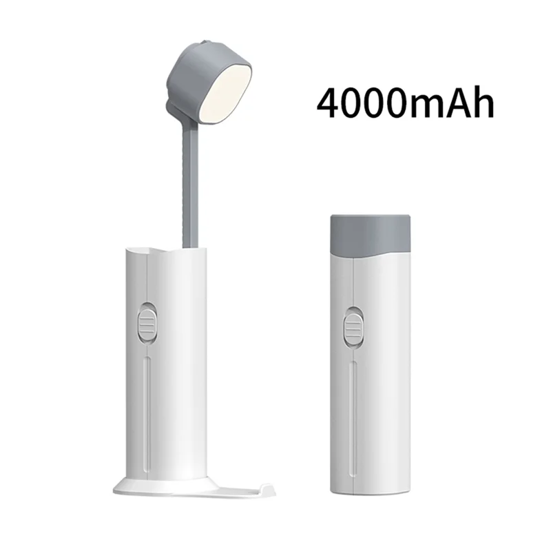 1Set Lezen Bureaulamp Schat Multifunctioneel Licht LED High Display Oogzorg Bureaulamp Zaklamp 4000Mah, Wit