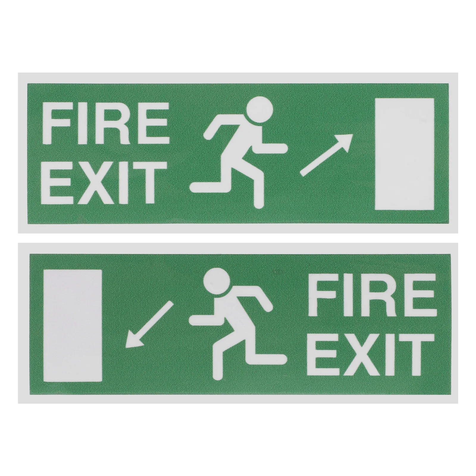 Fire Exit Sign Sticker Self Adhesive For Office Building Corridor Staircase Emergency Route Safety Warning Decals Exit