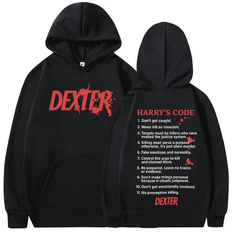 TV Play Dexter Morgan Harry's Code Hoodies Men's Women Casual Oversized Sweatshirts Fashion Vintage Hooded Pullovers Streetwear