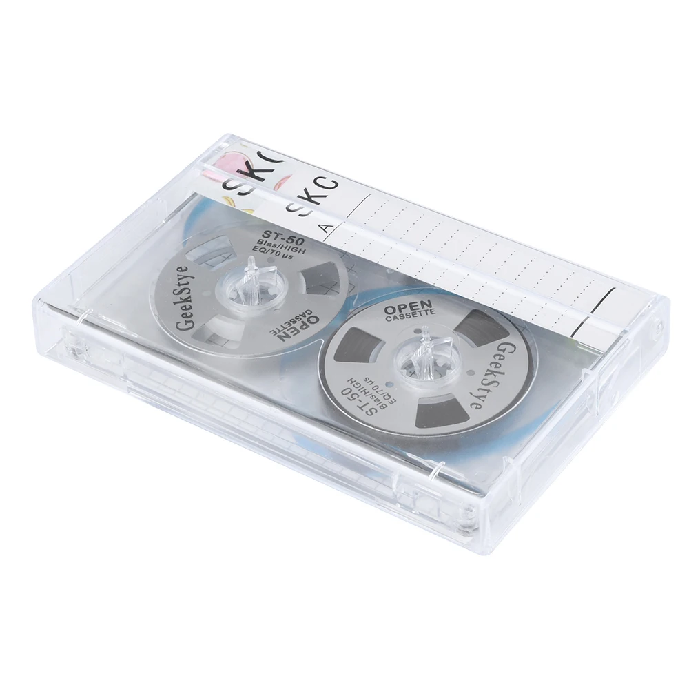 DIY Homemade Aluminum Reel Cassette Tape 45 Minute Blank Recording Tape Vintage Classic Metal Blank Magnetic Tapes Random Color