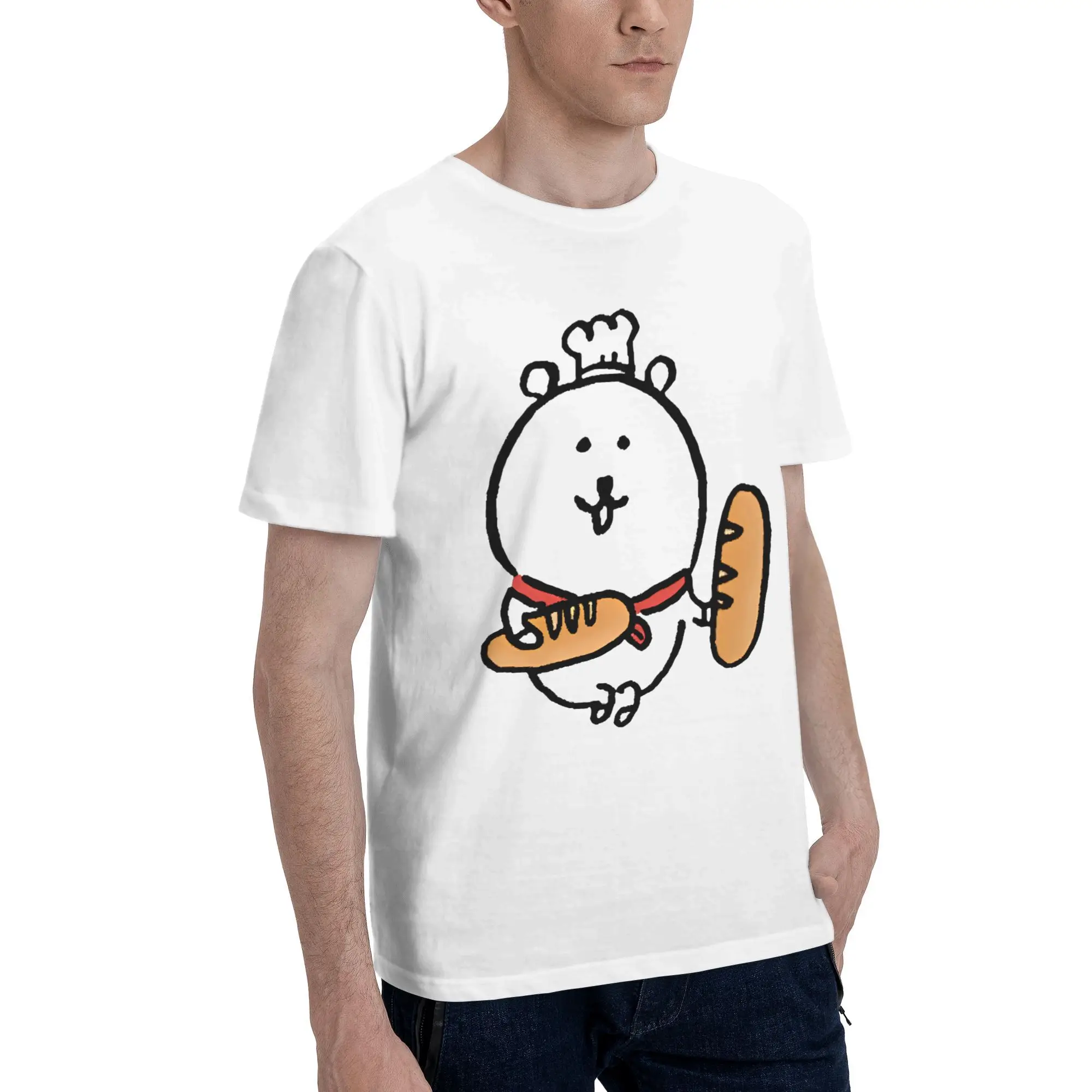 Joke Bear Delicious Bread T-Shirt Summer  Y2K Retro T Shirts Cotton Fashion Tshirt For Mens Short-Sleeve Loose Tops