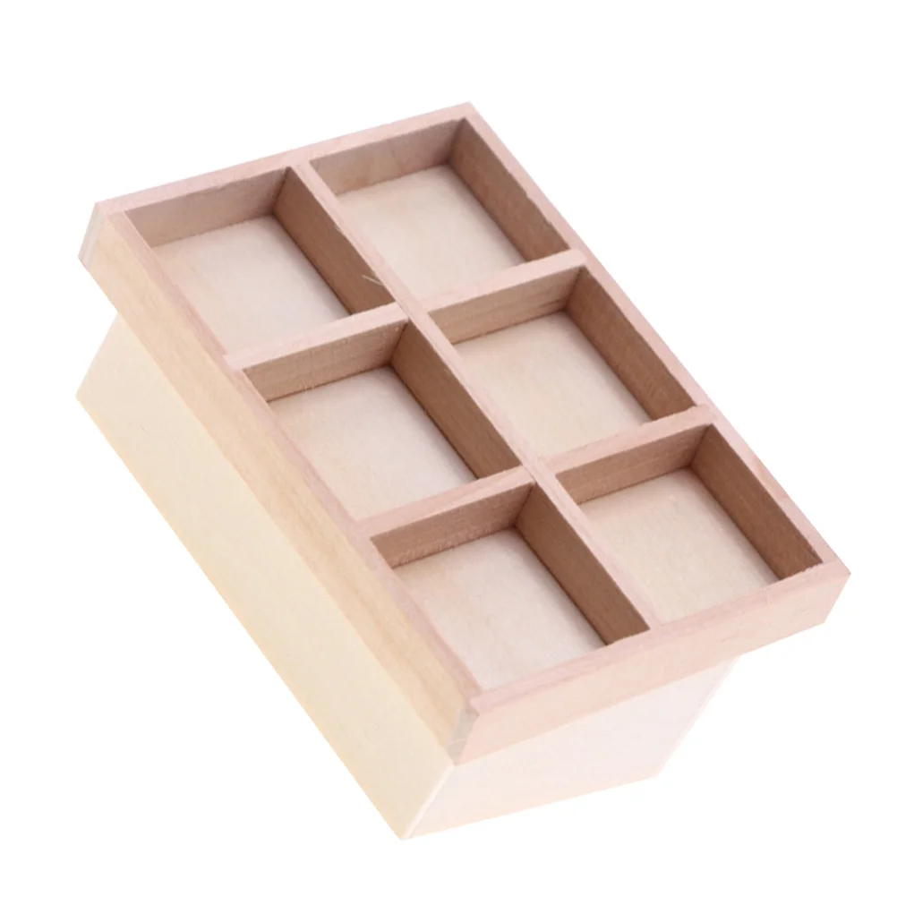 رف خشبي مصغر للفواكه والخضروات بتشطيب طبيعي قابل للطلاء بنفسك، رف لبيت الدمى، خزانة عرض مصغرة لمتجر البقالة