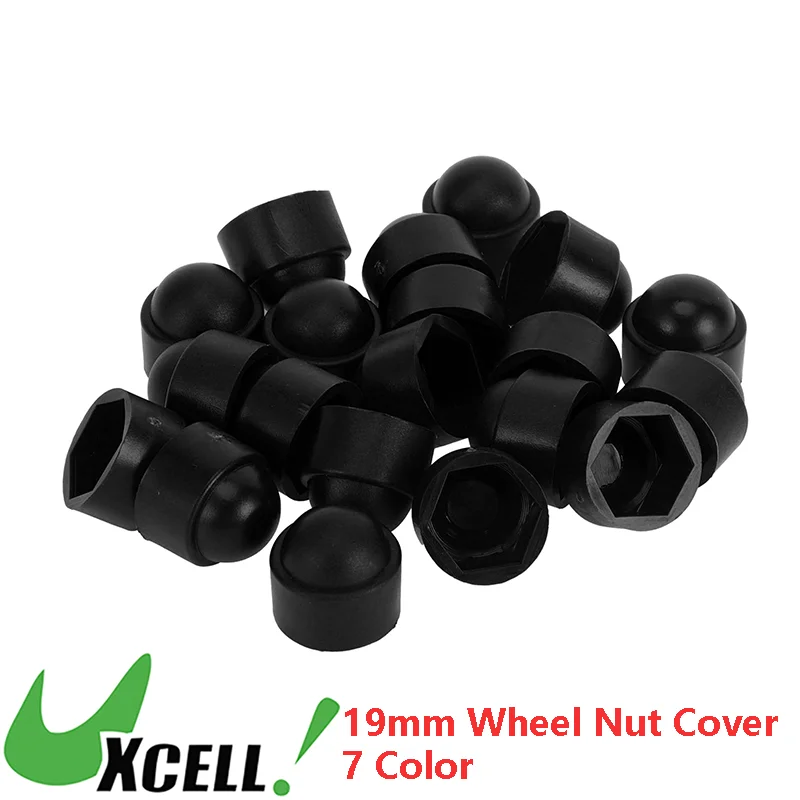 UXCELL 20pcs 19mm Wheel Lug Nut Bolt Covers Anti-Theft Screw Cap Car Hub CarTire Screw Cap Exterior Decoration