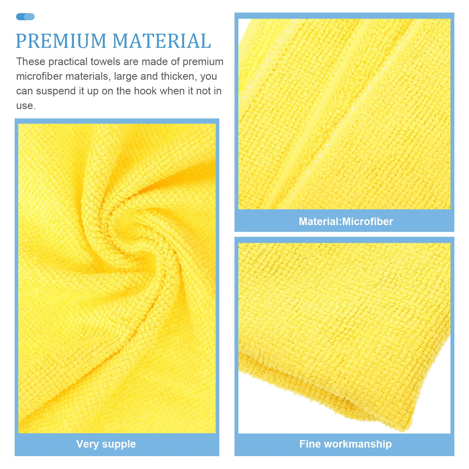

10pcs Cleaning Microfiber Super Absorbent Wiping Rags Kitchen Car Duster Cloth Multi-Use Washing Wipes Duster Towels For Table