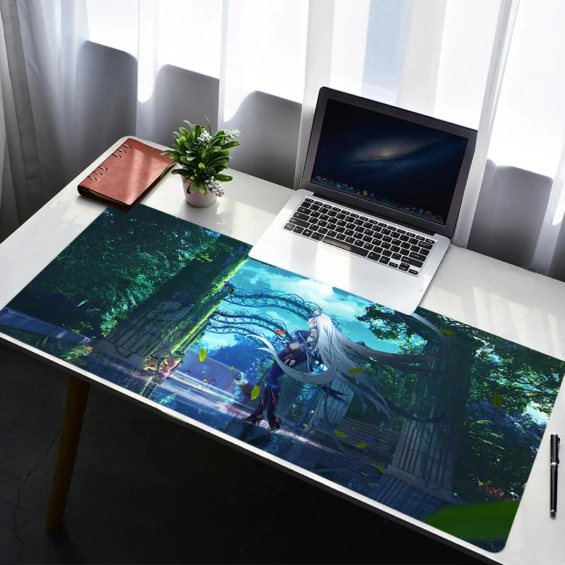 

Mouse Pad Laptop Non Slip Extended Desktop Mouse Mat PC G-genshin Imapact Shenhe Anime Keyboard Pad Gaming Accessories Mousepad