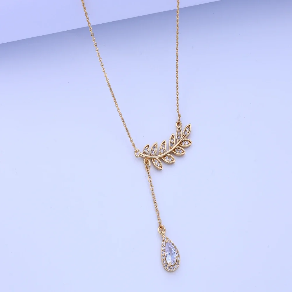 Collana di orecchie di grano con nappa di fascia alta da donna di età e catena di clavicole calda e sicura, design senso meteora, temperamento della moda Europa