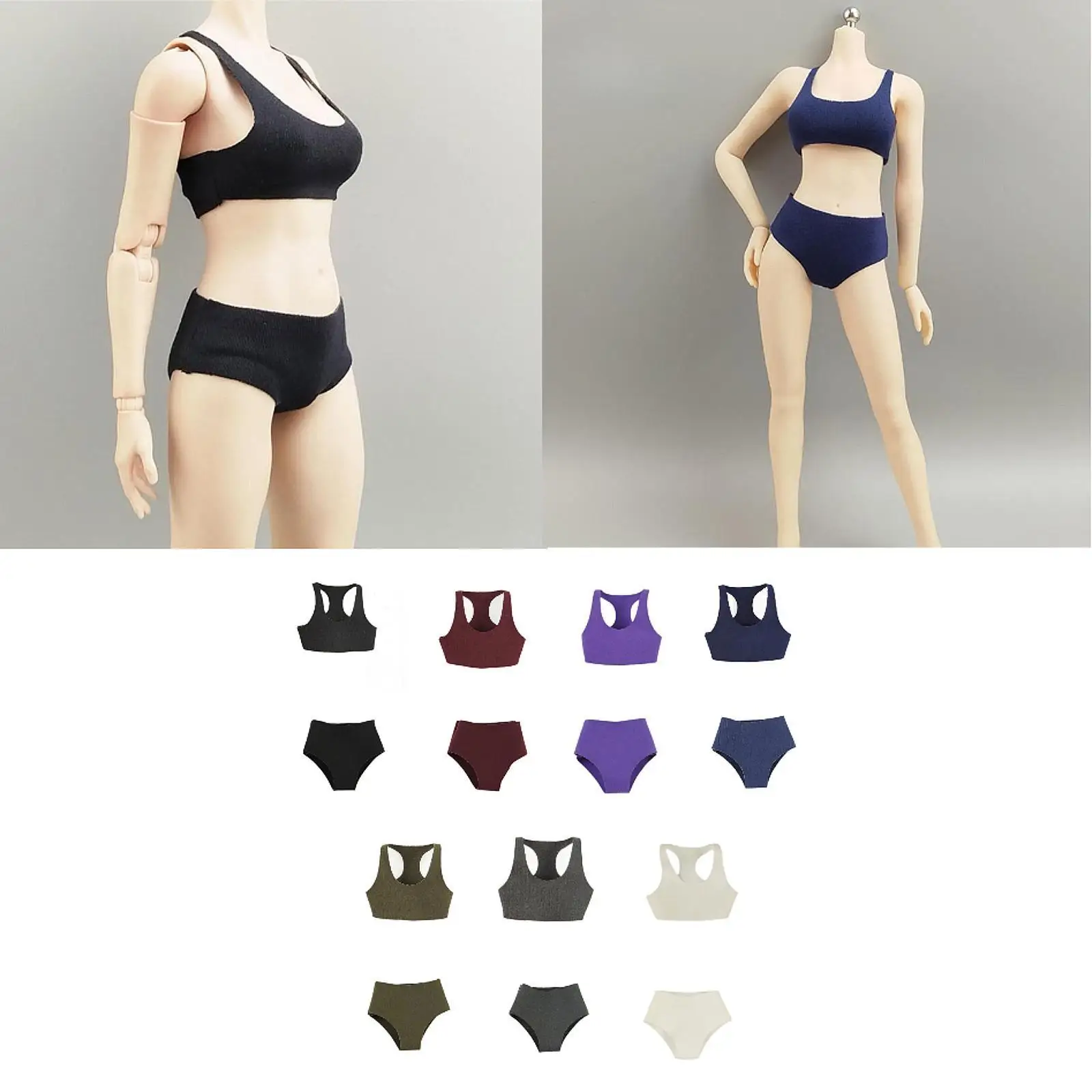 Ropa femenina a escala 1/6, ropa para muñeca de 12 pulgadas, colección de trajes de baño 1:6, traje de baño de moda en miniatura, ropa de figura de acción