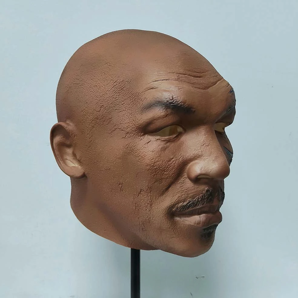 Cosplay Tyson maska ​​impreza z okazji Halloween śmieszne gwiazdy bokserka maska ​​lateksowa nakrycia głowy kostium na bal maskowy dla dorosłego mężczyzny