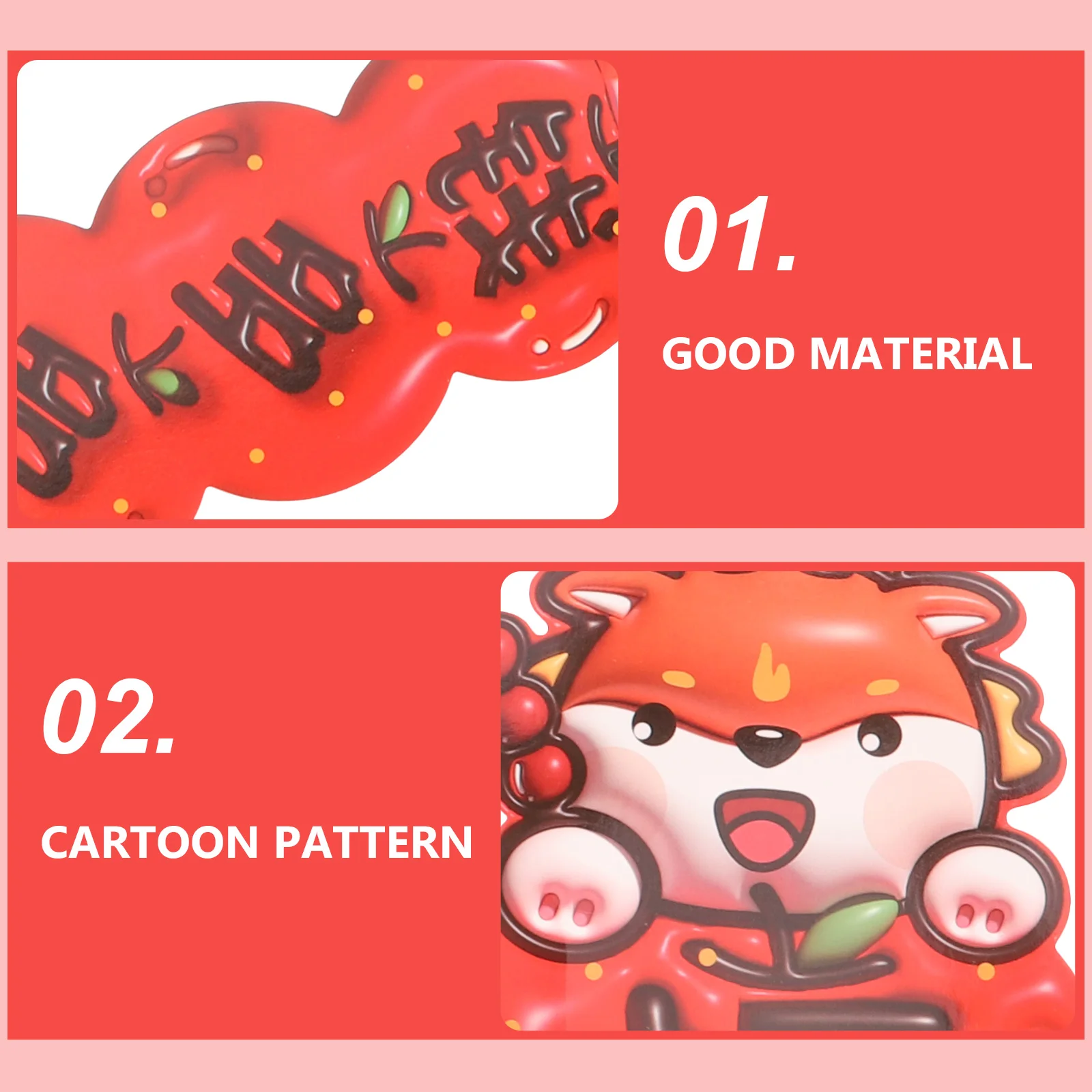 

1 комплект, китайские новогодние куплеты 2024, год Дракона, весенний фестиваль, дверной куплет, украшение для передней двери, милый декор куплета