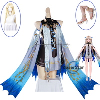 Game Wuthering Waves WuWa Cartethyia Cosplay Costume Outfit Dress Carnival Halloween Party Role Play Wig Shoes Suits Prop