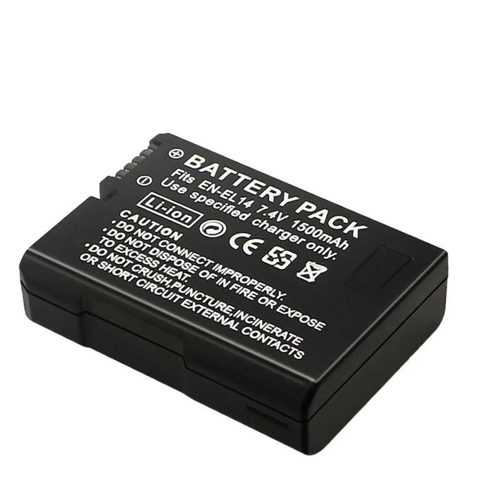 New EN-EL14a Battery for Nikon D3100  D3200 D3300 D3400 D3500 D5100 D5200 D5300 D5600 P7000 P7100 P7800 P7700 EN-EL14 MH-24