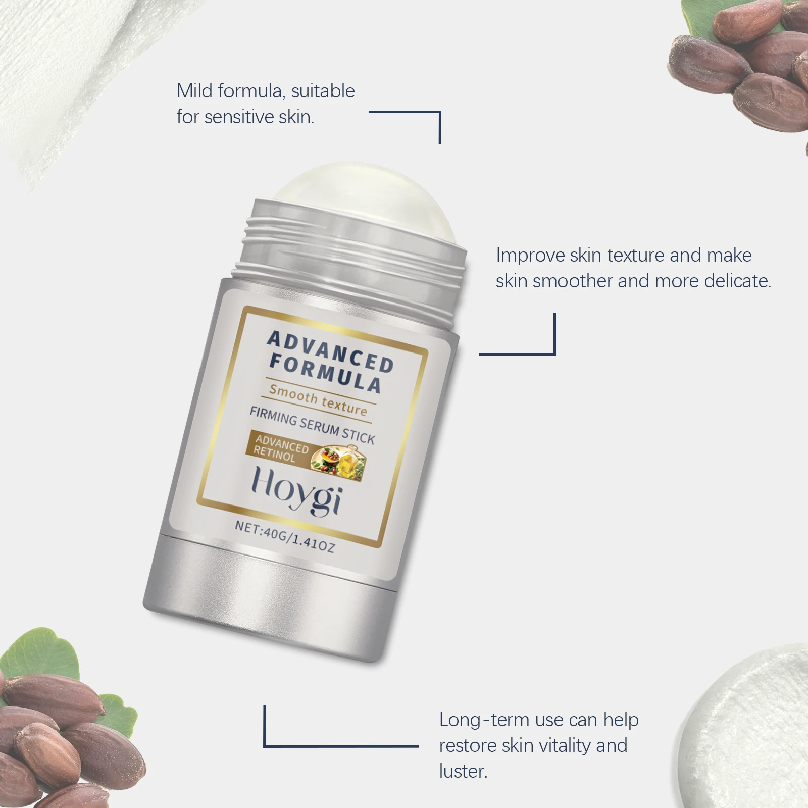 HOYGI Retinol Firming Stick Anti Wrinkle Lifting Firming Cream Hyaluronic Acid Hydrating Moisturize Smooth Fine Lines Face Cream - view 4