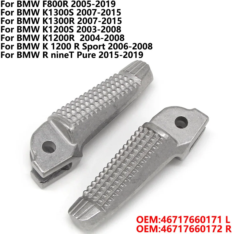 Motorcycle Footrests Foot Pegs Front For BMW F800R K1300S K1300R K1200S K1200R Sport K1200 R 46717660171 L 46717660172 R