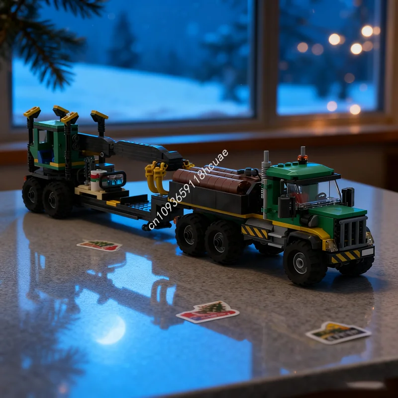 

485pcs MOC Heavy Haul Logging Truck Loader Model Building Christmas Gifts Blocks Toys Construction DIY Creative Kids Birthday