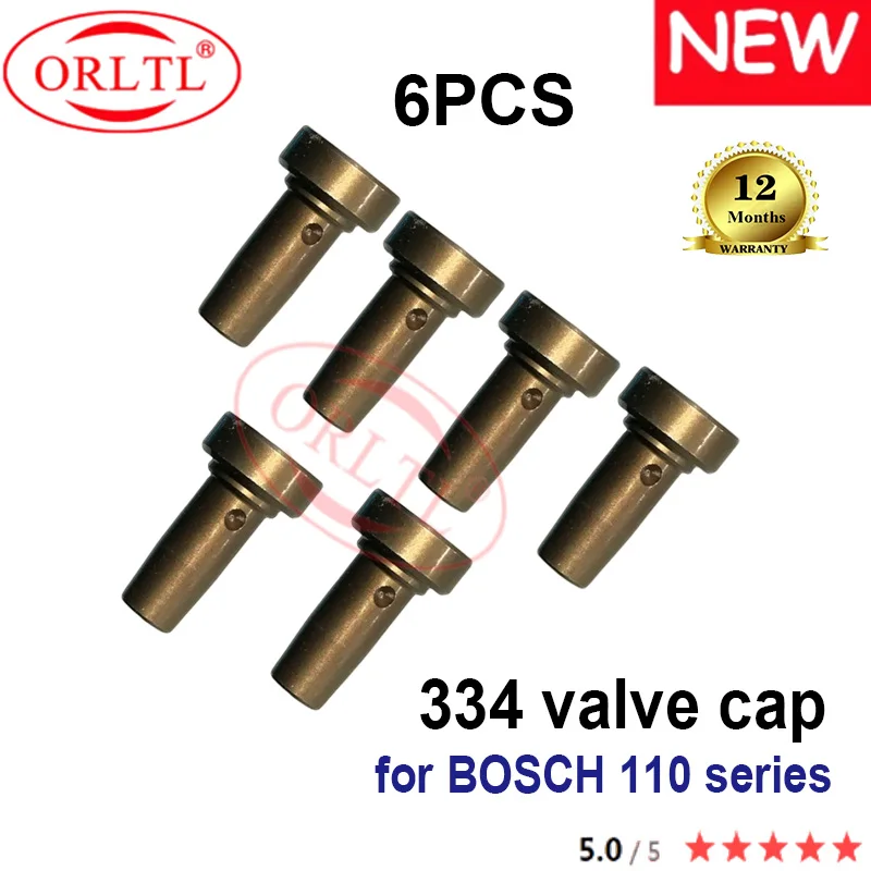 6pcs ORLTL 334 Valve Cap Nut F00VC01334 Diesel CR Fuel Injector For Bosch 0445110 Series