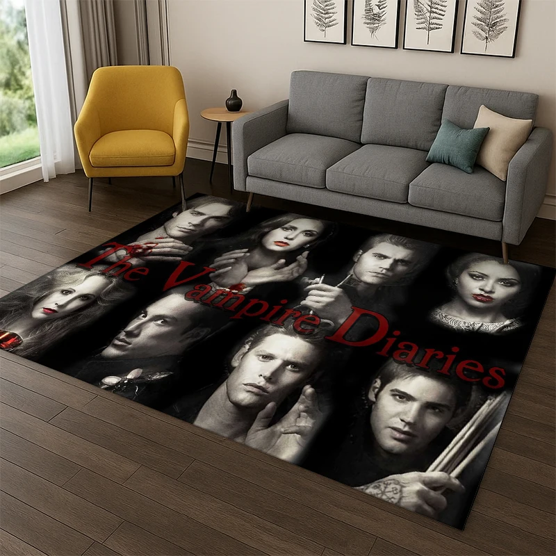 The Vampire Diaries Damon Salvatore Carpet Rug for Bedroom Living Room Sofa Playroom Doormat Home Decor,Kid Area Rug Non-slip