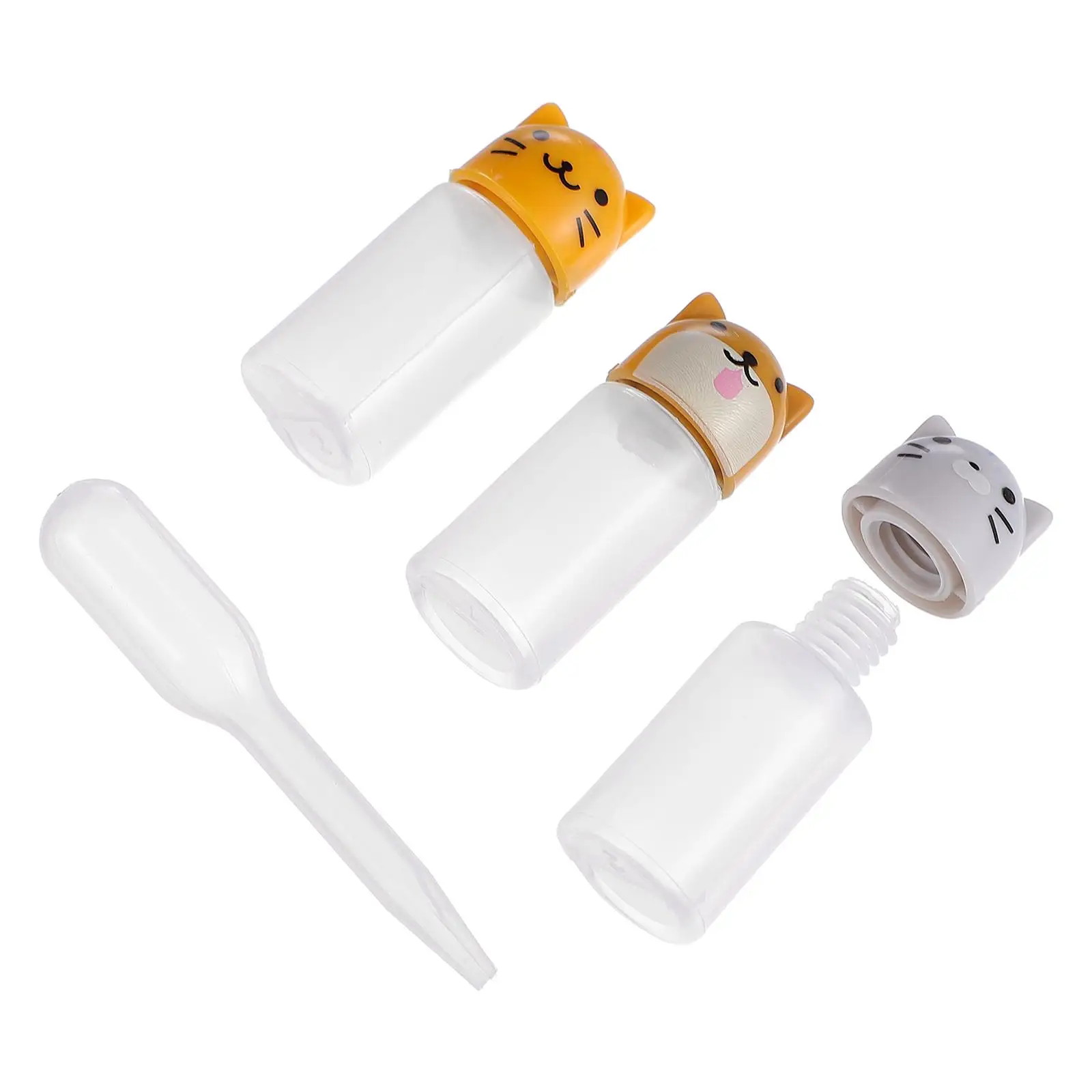 

Plastic Sauce Bottles Food Grade Cartoon Animal Dropper Design Packing Soy Vinegar Storage Containers Mini Kitchen