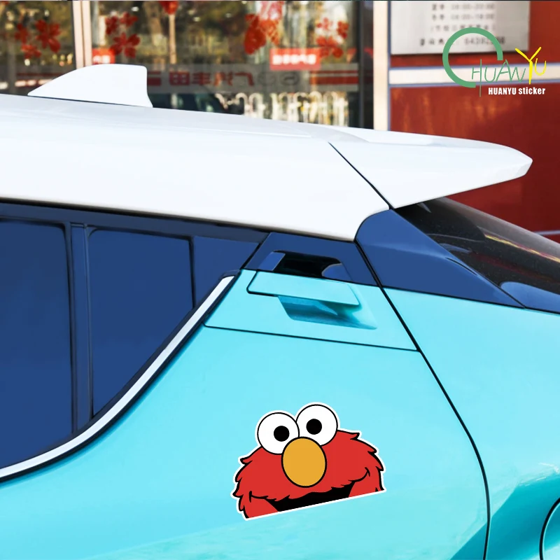 3D Funny Elmo Peeking Cartoon Car Sticker Window Car Truck Vinyl Decal Laptop Car Motorcycle Products