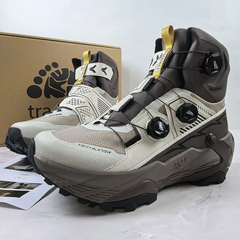 

2026 Good Quality Hiking Shoe Man High Top Mountain Climbing Footwear Mens Lace Up Mens Outdoor Trainers Wide Feet Sport Sneaker