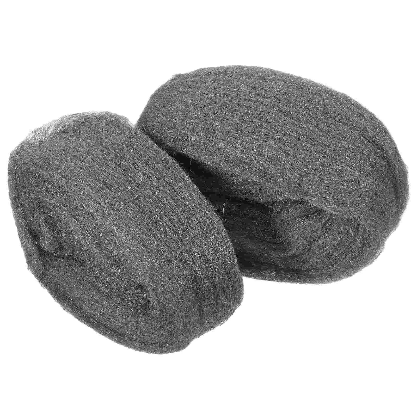 2 Pcs Steel Wool Roll Fabric for Window Stone Polish Reusable Buffing Wire Glass