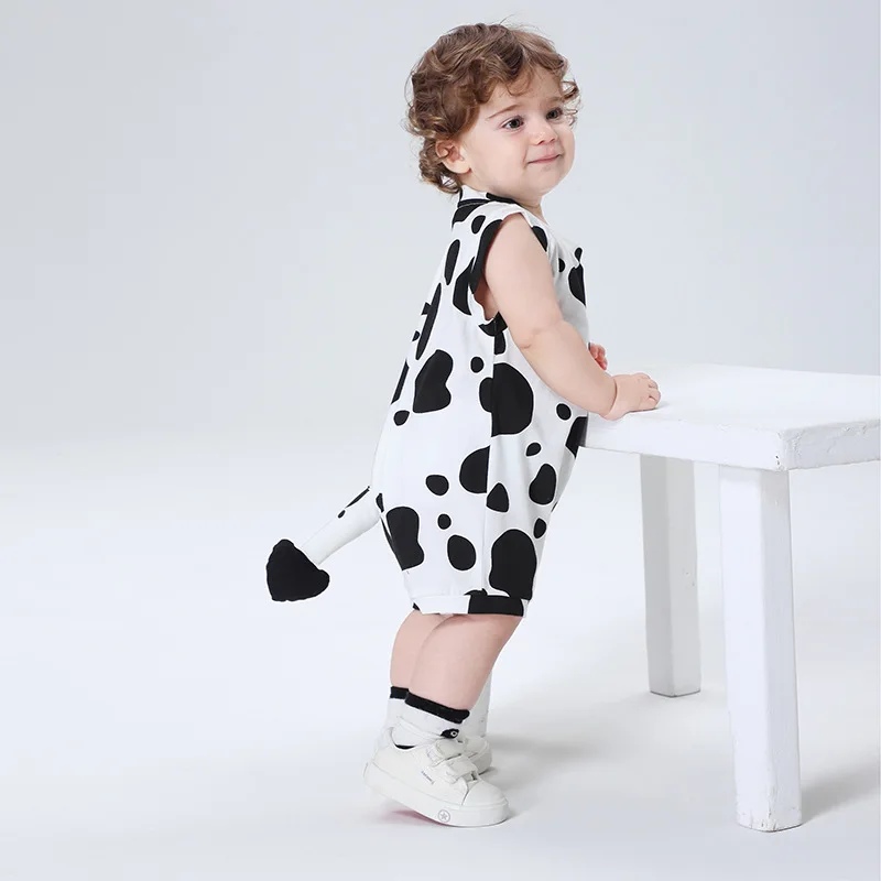 

Kawaii Cow Summer Infant Baby Clothes Boys Girl Bodysuit Korean Cartoon Short Sleeve Romper Toddler Onesie Newborn Baby Jumpsuit