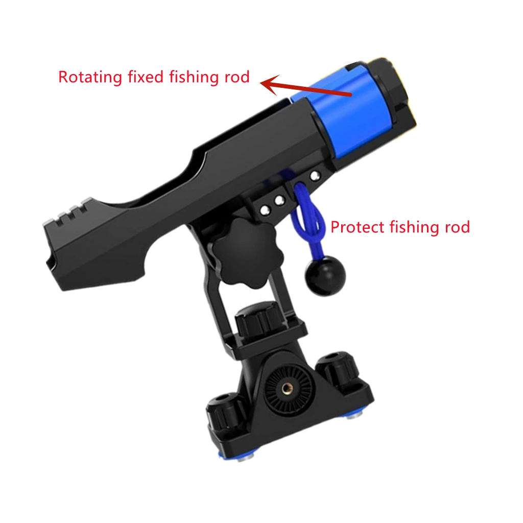 Fishing Rod Holder For Boat Kayak with Dual-Lock Bungee System Ultra-Stable Dual T Bolt Base Fish Pole Holder For Canoe Kayak view 3