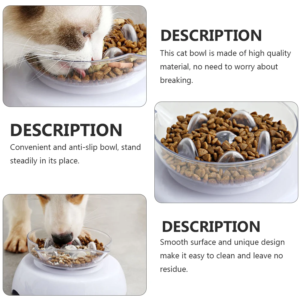 

15 Degree Tilt Cat Anti Slip High Base Easy Clean Detachable Pet Feeding Water For Cats Dogs Pet Drinking Bowl High Base Cat