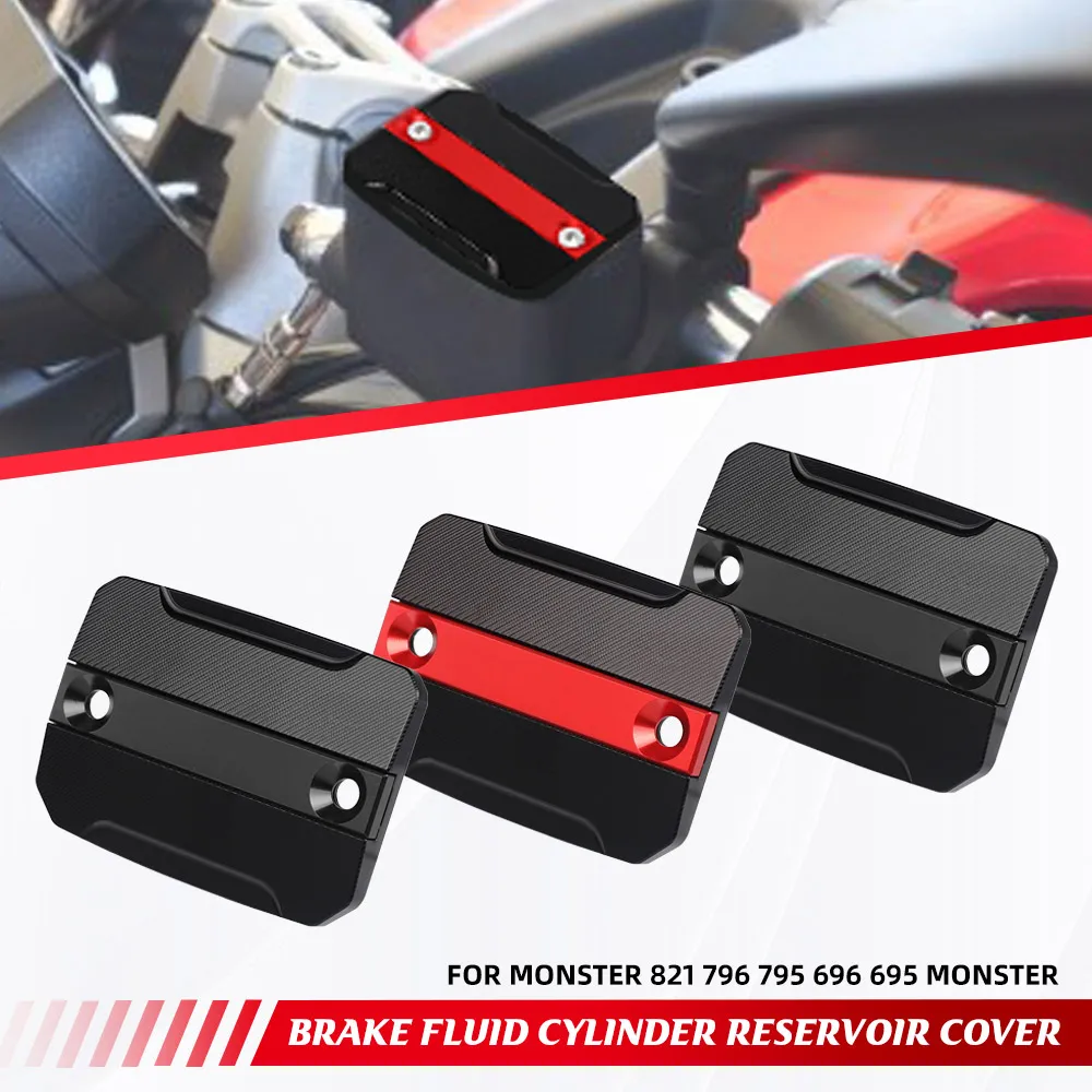 

For Ducati Monster 821 796 795 696 695 MONSTER Motorcycle CNC Master Cylinder Clutch Brake Fluid Reservoir Cap Oil Filler Cover