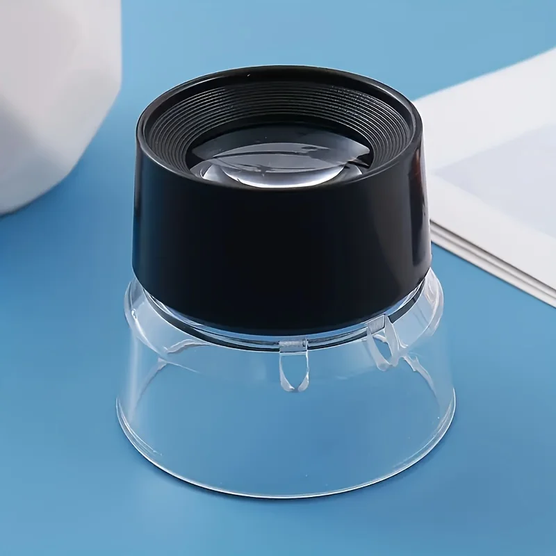 1 Portable 10x Magnification 30mm HD Optical Cylindrical Desktop Reading Magnifier For Books, Jewelry，Watch Repair