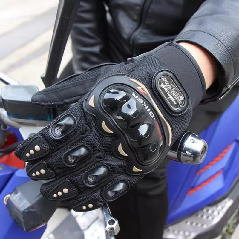 

Summer Mesh Motorcycle Gloves Breathable Anti-Fall Outdoor Cycling Riding Accessories Moto Gants Antiskid Comfortable Protection