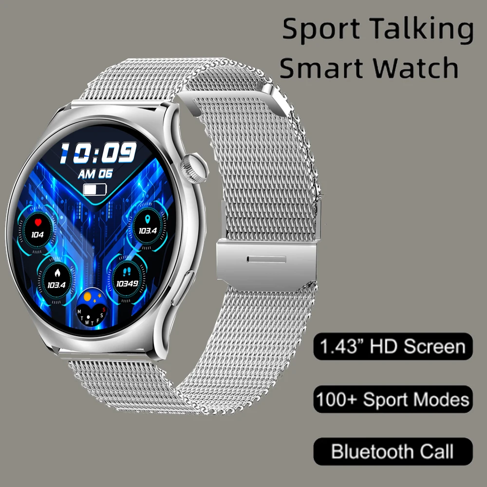 2023 New Smart Watches Always-on Display World Time Stress Index Sport Fitness Tracker  For Hotwav Note 12 Motorola Moto G7  Men