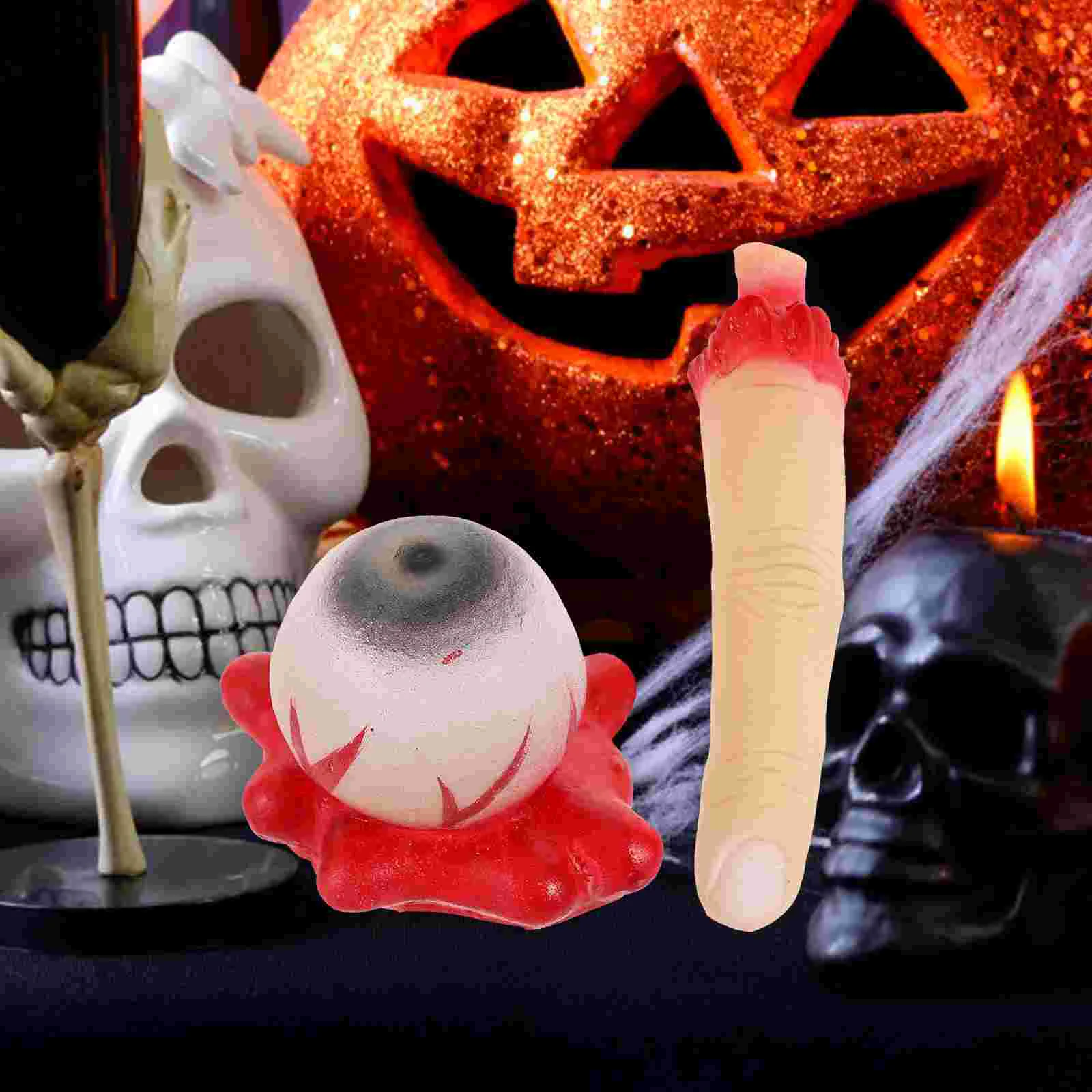 Halloween Organ Props Terror Simulation Eyeballs Stage Decor Party Adornments Emulsion Bloody Haunted House