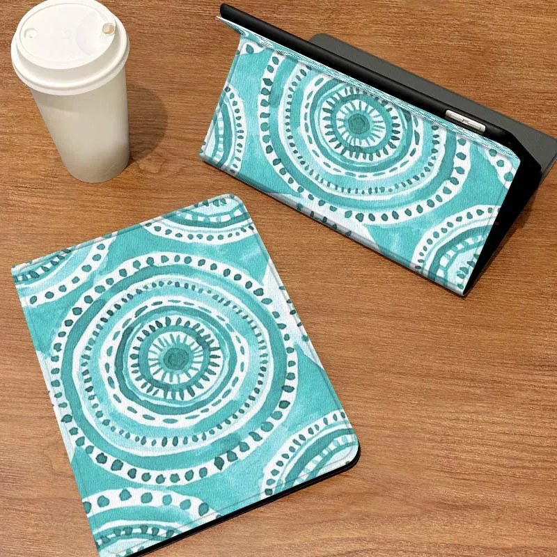 

Fan Pattern Ceramic Tile Case For Samsung Galaxy Tab S6 S7 S8 S9 S10 S11 FE Plus Lite Tablet