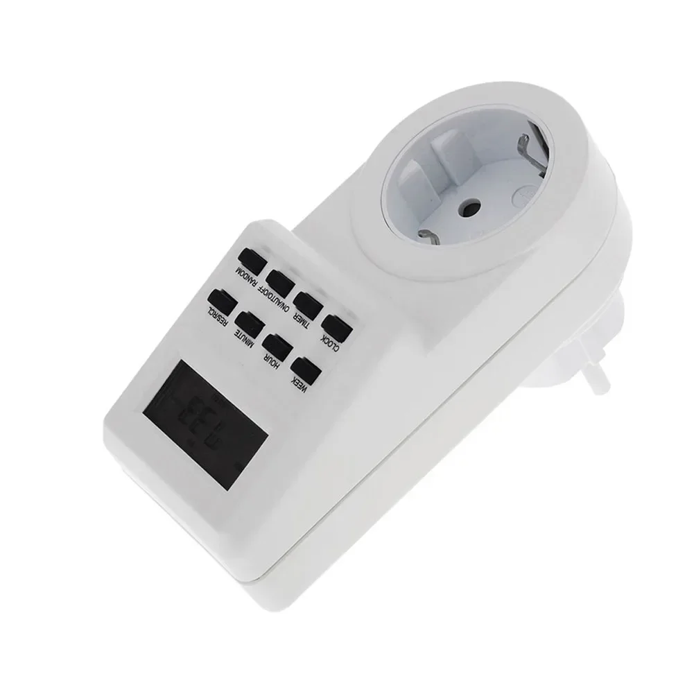

Plug-in Timer Switch 230V Weekly Programmable LCD Digital Timer Socket With Standard/Summer Time Countdown Timer Outlet