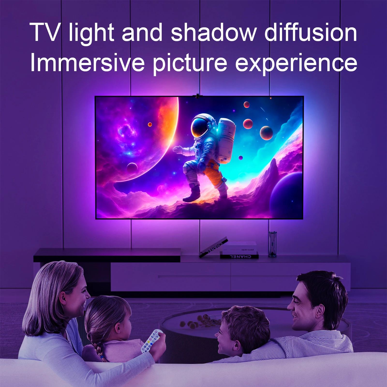 Imagem -02 - Led Ambient Strip Light para tv Screen Backlight com Câmera Cor Fita Rgb