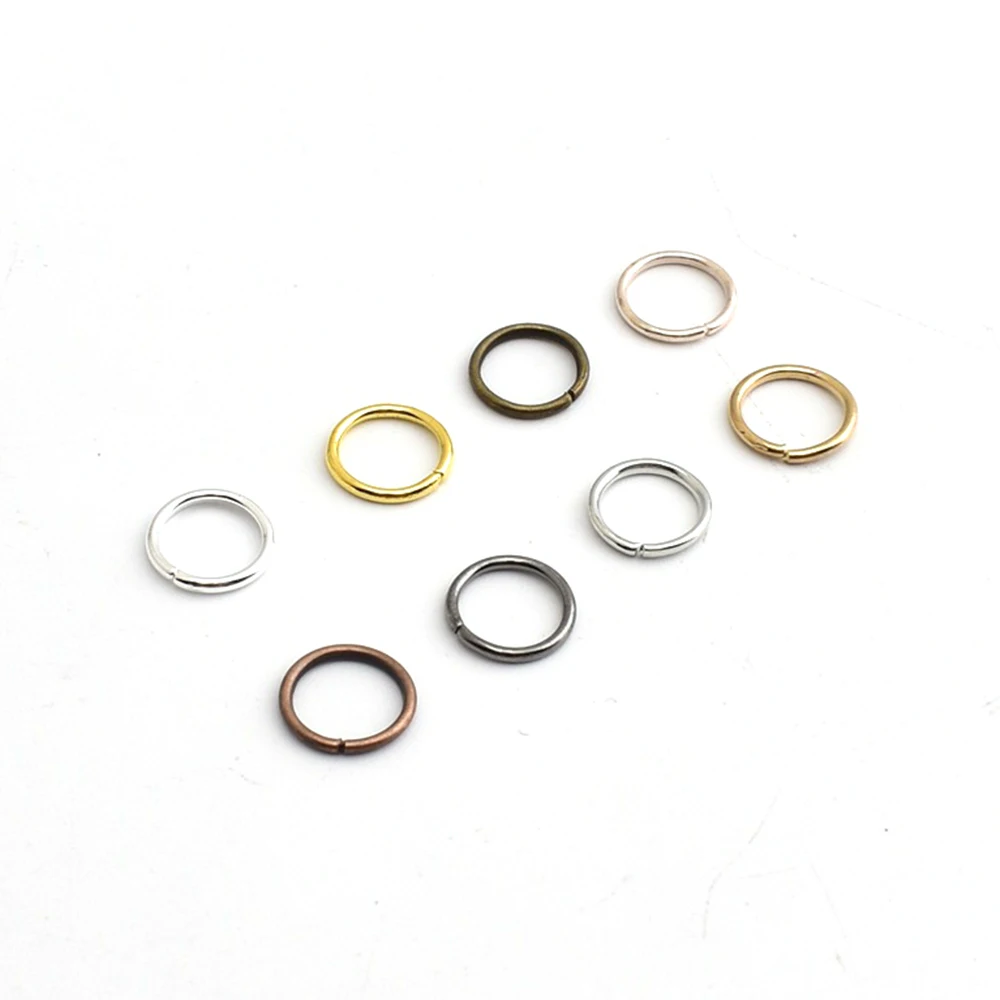 200Pcs/Bag 3-12mm Metal Jump Rings Split Round Rings Connectors for Diy Jewelry Finding Making Accessories Neck Earring Supplies