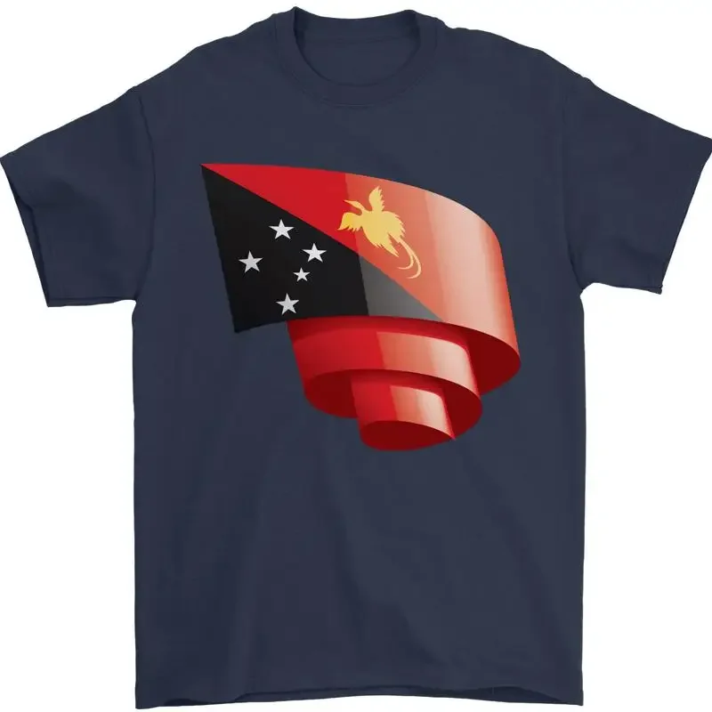 Krause Papua Neu Guinea Flagge Tag Fußball Herren 100% Cotton T shirt
